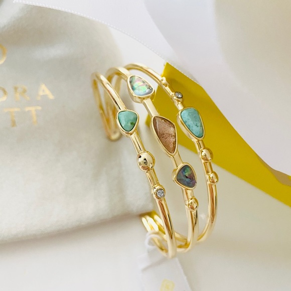 Kendra Scott Jewelry - KENDRA SCOTT Gold Gemstone Cuff Bracelet
